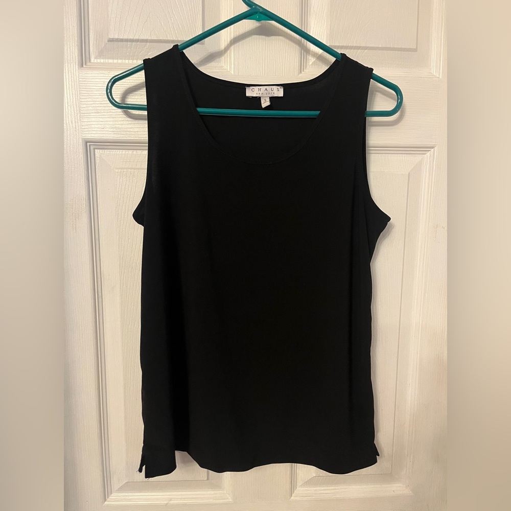 EUC Chaus New York Black Sleeveless Tank Top size small